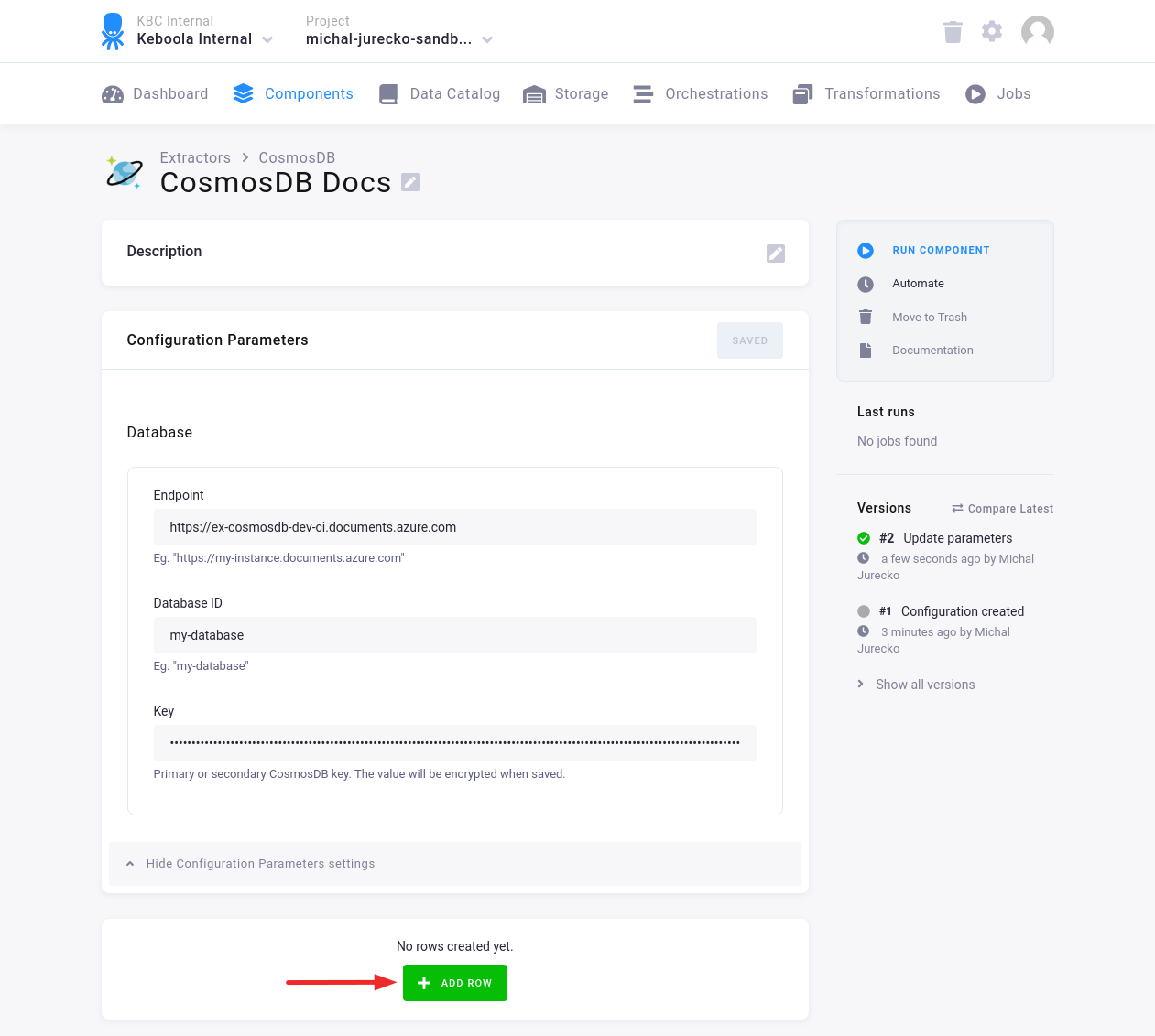 Screenshot - Extractor configuration