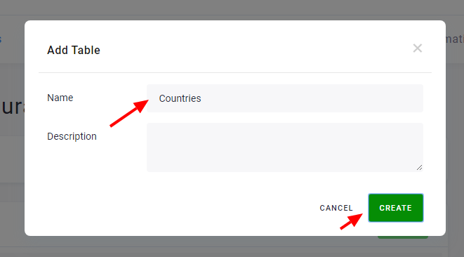 Screenshot - FTP extractor create table